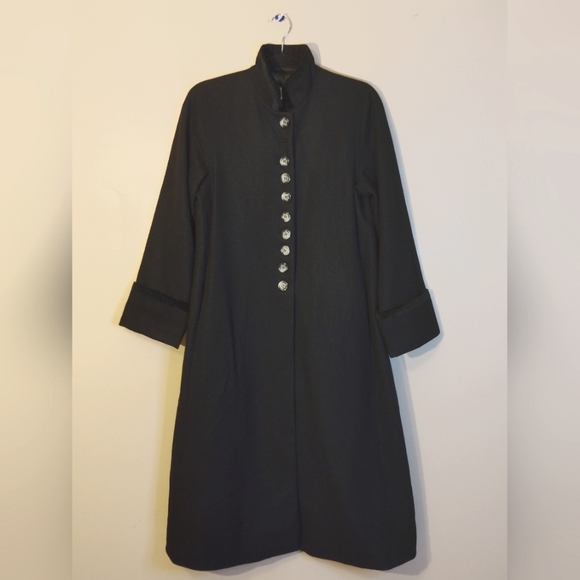 Harve Benard Jackets & Blazers - Harve Benard Black A-line Mock Neck Jacket